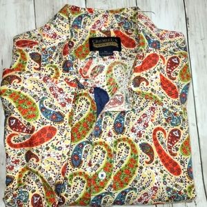Cremieux Men's Short Sleeve XL Paisley Print Shirt